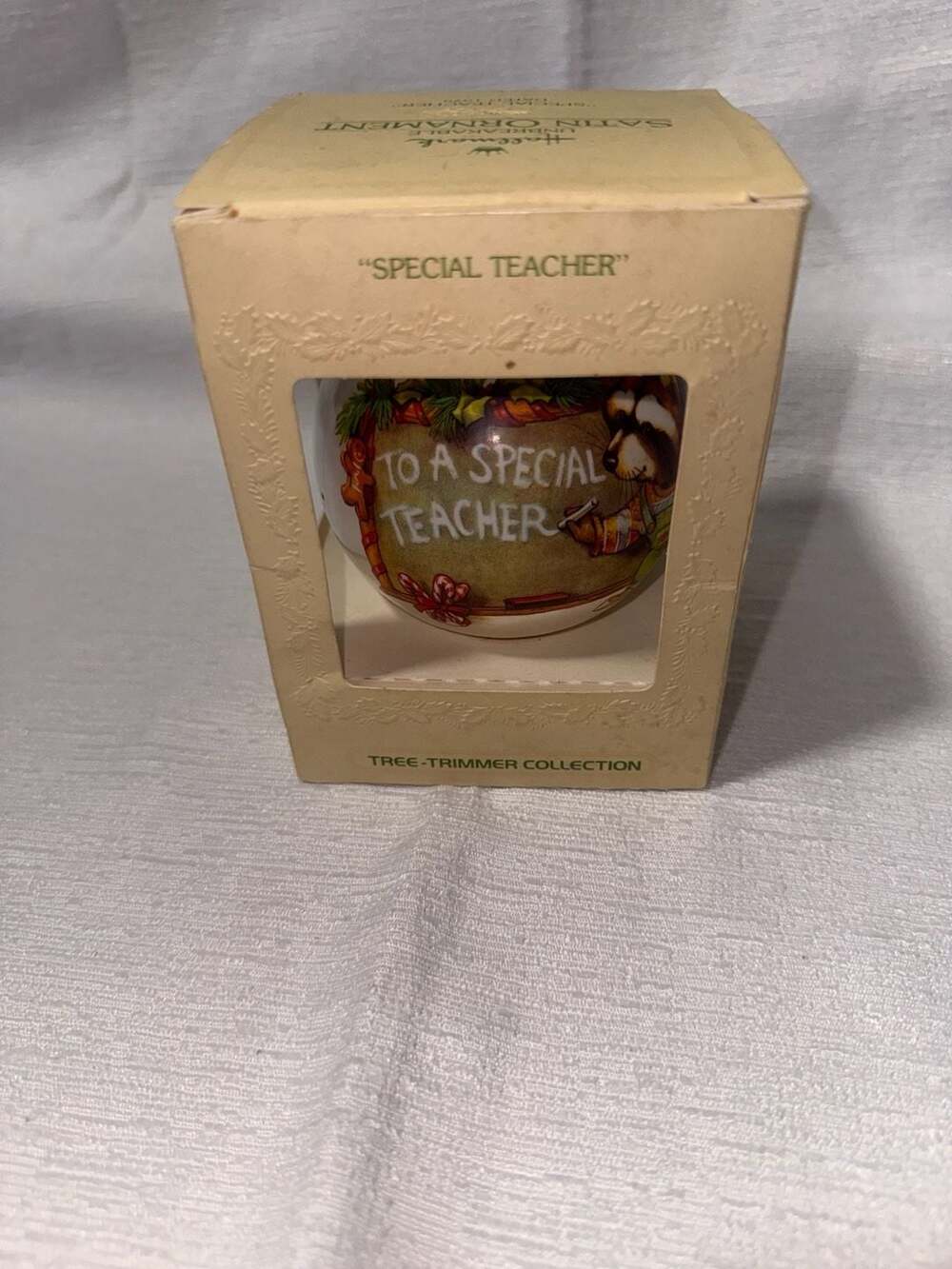 Hallmark Vintage 1979 Special Teacher Unbreakable Satin Ornament